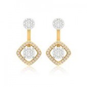 Designer Earrings with Certified Diamonds in 18k Gold - ERM10102W